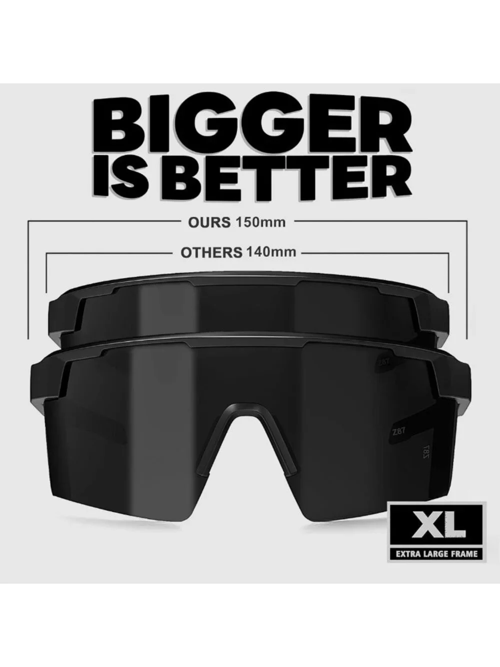 XL UV400 Protection Sunglasses for Big Heads - Ultralight, Stylish Unisex Shades